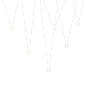 Sonneman Yo-Yo 156" Wide LED Multi Light Pendant with White Glass Shades Natural Anodized