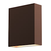 Sonneman Flat Box 7" Tall Integrated LED Outdoor Wall Sconce with Up and Down Lighting - ADA Compliant Textured Bronze