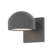 Sonneman REALS Single Light 3-1/4" High Integrated LED Outdoor Wall Sconce with Frosted Lens Textured Gray