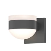 Sonneman REALS 2 Light 5" Wide Integrated LED Outdoor Wall Sconce with Frosted Cap and Lens Textured Gray