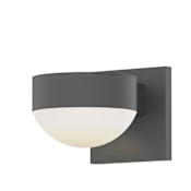 Sonneman REALS Single Light 3-1/4" High Integrated LED Outdoor Wall Sconce with Frosted Lens Textured Gray