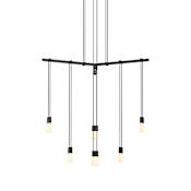 Sonneman Suspenders 24" Wide Suspension Pendant Satin Black
