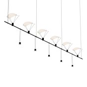 Sonneman Suspenders 11 Light 110" Wide Full Sized Pendant Satin Black