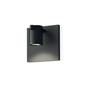 Sonneman Suspenders Standard Single LED Wall Sconce with Bar-Mounted Single Cylinder Luminaire and Flood Lens Satin Black