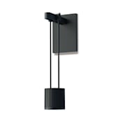 Sonneman Suspenders Mini Single LED Wall Sconce with Suspended Cylinder Luminaire and Flood Lens Satin Black