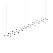 Sonneman Suspenders 20 Light 193" Wide LED Linear Chandelier Satin Black