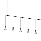 Sonneman Suspenders 73" Wide Suspension Pendant Satin Black