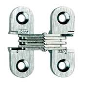Soss Pair of 1-1/2" High Invisible Hinges for Light Duty Satin Brass