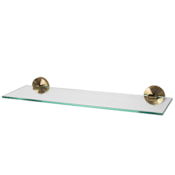 Speakman Neo 18" Brass and Glass Bathroom Shelf Brushed Bronze