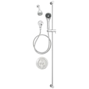 Speakman SentinelPro Pressure Balanced/Thermostatic Shower System with Shower Head, Hand Shower, Slide Bar, Shower Arm, Hose, and Valve Trim - Less Rough-In Valve Polished Chrome