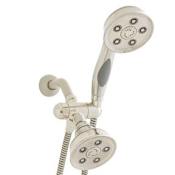 Speakman Caspian 2.5 GPM Combination Multi Function Shower Head and Hand Shower with Adjustable Bracket Brushed Nickel