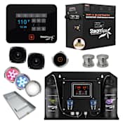SteamSpa Black Series WiFi and Bluetooth 10.5KW Quickstart Steam Bath Generator Package with Dual Aroma Pump Brushed Nickel