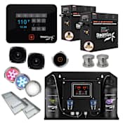 SteamSpa Black Series WiFi and Bluetooth Double 7.5KW Quickstart Steam Bath Generator Package with Dual Aroma Pump Brushed Nickel