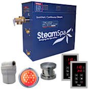 SteamSpa Royal 4.5 KW QuickStart Steam Bath Generator Package Brushed Nickel