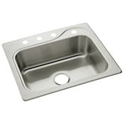 Sterling Southhaven 25" Single Basin Drop In Stainless Steel Kitchen Sink with SilentShield&reg; Stainless Steel