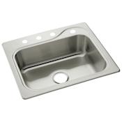 Sterling Southhaven 25" Single Basin Drop In Stainless Steel Kitchen Sink with SilentShield® Stainless Steel