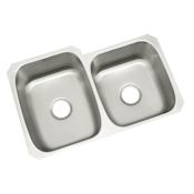 Sterling 31-3/4" Double Basin Undermount Stainless Steel Kitchen Sink with SilentShield Stainless Steel