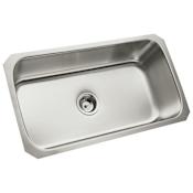 Sterling McAllister 32" Single Basin Undermount Stainless Steel Kitchen Sink with Silent Shield Stainless Steel