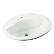 Sterling Sanibel 20-1/4" Drop In Bathroom Sink With One Hole Drilled And Overflow White