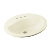 Sterling Sanibel 20-1/4" Drop In Bathroom Sink With Three Holes Drilled And Overflow Biscuit