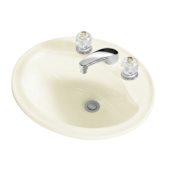 Sterling Sanibel 20-1/4" Drop In Bathroom Sink With Three Holes Drilled And Overflow Biscuit