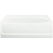 Sterling Ensemble 60" x 42" Vikrell Soaking Bathtub for Alcove Installations with Right Drain White