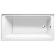 Sterling Forum 60" Three Wall Alcove Acrylic Soaking Tub with Right Drain White