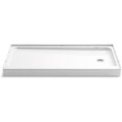 Sterling 60" x 30" Shower Base with Single Threshold and Right Drain White