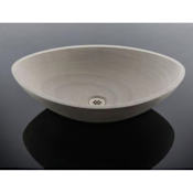Stone Forest 22-1/2" Natural Stone Vessel Bathroom Sink Grigio Sandstone