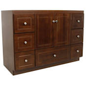 Strasser Simplicity 48" Single Free Standing Vanity Cabinet Only - Less Vanity Top Dark Alder