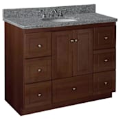 Strasser Simplicity 42" Single Free Standing Vanity Cabinet Only - Less Vanity Top Dark Alder