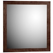 Strasser Simplicity 30" W x 32" H Transitional Rectangular Wood Framed Bathroom Wall Mirror Dark Alder