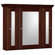 Strasser Simplicity 30" x 27" Framed 3 Door Medicine Cabinet Dark Alder
