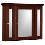 Strasser Simplicity 30" x 27" Framed 3 Door Medicine Cabinet Dark Alder