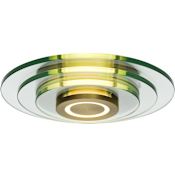 Studio M Stratum 10" Tall LED Wall/Flush Mount by Nina Magon Natural Aged Brass