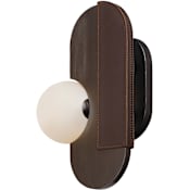 Studio M Stitched 14" Tall LED Wall Sconce by Nina Magon Brushed Bronze