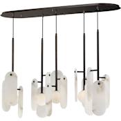 Studio M Megalith 5 Light 48" Wide LED Linear Chandelier by Nina Magon Brushed Bronze