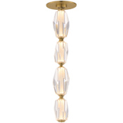 Studio M Dolce Vita 24" Tall LED Crystal Mini Pendant with Beveled Crystal Shades Gold / Beveled Crystal