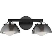Studio M Domain 2 Light 18" Wide LED Bathroom Vanity Light by Mat Sanders Black