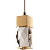 Studio M Empire 3-1/2" Wide Faceted Crystal LED Pendant French Gold