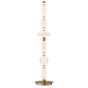 Studio M Gusto 70" Tall LED Column Floor Lamp with Hand-Blown Glass Shades Gold