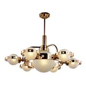 Studio M Olympus 7 Light 39-1/2" Wide Chandelier with Opal Glass Shades French Gold
