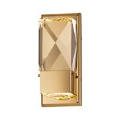 Studio M Empire 11" Tall LED Wall Sconce with Beveled Crystal Shades French Gold / Beveled Crystal