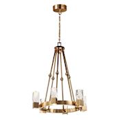 Studio M Empire 12 Light 26-1/2" Wide Integrated LED Chandelier with Faceted Crystal Shades Polished Gold