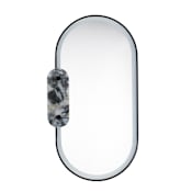 Studio M Stonewall 22"W x 40"H Oval Beveled Accent Mirror Black