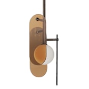 Studio M Megalith 7" Wide LED Abstract Mini Pendant Brushed Bronze