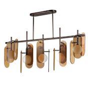 Studio M Megalith 5 Light 47" Wide LED Abstract Chandelier Brushed Bronze