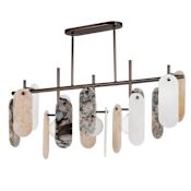 Studio M Megalith 5 Light 47" Wide LED Abstract Chandelier Brushed Bronze