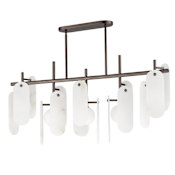 Studio M Megalith 5 Light 47" Wide LED Abstract Chandelier Brushed Bronze