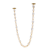 Studio M Dolce Vita 90" Wide LED Crystal Linear Pendant with Beveled Crystal Shades Gold / Beveled Crystal
